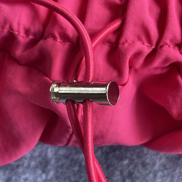 Nylon Pants Womens Small Pink Cinch Waist Gorpcore Casual Lightweight - Picture 3 of 10